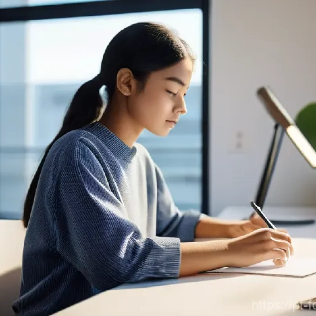 웹 기반 교육 플랫폼의 발전 방향 - **Prompt for AI and Personalized Learning:**
    A young adult student, appearing to be in their ear...