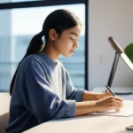 웹 기반 교육 플랫폼의 발전 방향 - **Prompt for AI and Personalized Learning:**
    A young adult student, appearing to be in their ear...