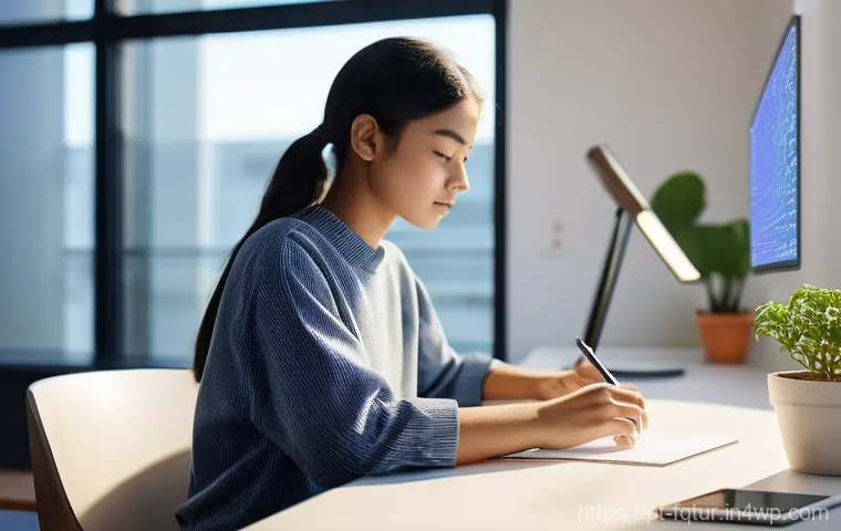 웹 기반 교육 플랫폼의 발전 방향 - **Prompt for AI and Personalized Learning:**
    A young adult student, appearing to be in their ear...